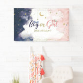 Rose Gold und Navy Blue He oder She Banner (Insitu)
