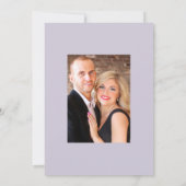 Rose Gold und Pastel Lila Paint Spritzer Hochzeit Save The Date (Rückseite)