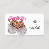 Rose Gold und Pink American Nail Salon Visitenkarte (Vorderseite)