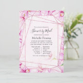 Rose Gold und Pink Baby oder Brautparty per Mail Einladung (Stehend Vorderseite)