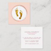 Rose Gold und Pink Event Planner Social Media Icon Quadratische Visitenkarte (Vorne/Hinten)