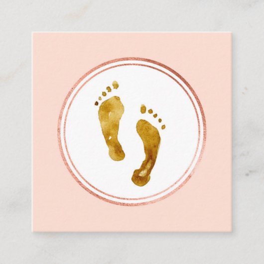 Rose Gold und Pink Event Planner Social Media Icon Quadratische Visitenkarte (Vorderseite)