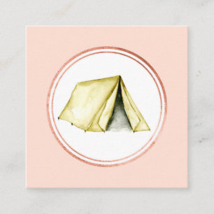 Rose Gold und Pink Event Planner Social Media Icon Quadratische Visitenkarte