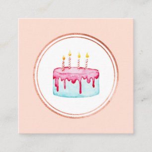 Rose Gold und Pink Eventplaner Social Media Icon Quadratische Visitenkarte