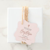 Rose Gold und Pink Girl Taufe Vielen Dank Geschenkanhänger (Beispiel)