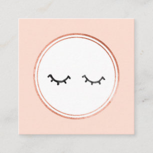 Rose Gold und Pink Makeup Künstler Social Media Ic Quadratische Visitenkarte