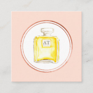 Rose Gold und Pink Makeup Künstler Social Media Ic Quadratische Visitenkarte