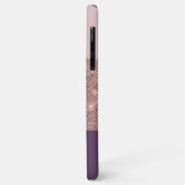 Rose Gold und Plum Girl Funkelnd Farbblöcke Case-Mate iPhone Hülle (Hinten/Links)