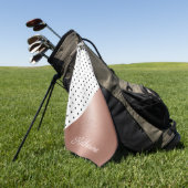 Rose Gold und Punkte Golfhandtuch (Gras)