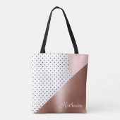 Rose Gold und Punkte Tasche (Rückseite)