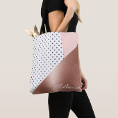 Rose Gold und Punkte Tasche (Von Nahem)
