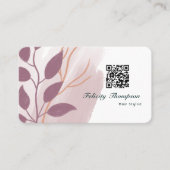 Rose Gold und Rosa Abstrakter QR-Code Visitenkarte (Vorderseite)