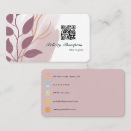 Rose Gold und Rosa Abstrakter QR-Code Visitenkarte