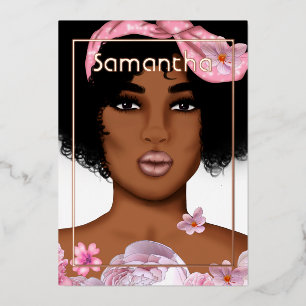 Rose Gold und Rosa Afterday Party Folieneinladung