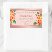 Rose, Gold und Rosa, Blumenblätter Rechteckiger Aufkleber (Tasche)