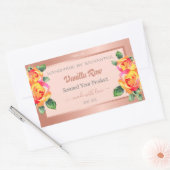 Rose, Gold und Rosa, Blumenblätter Rechteckiger Aufkleber (Umschlag)