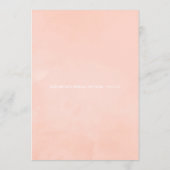 Rose Gold und Rosa Brautparty Beratung Hinweiskarte (Rückseite)