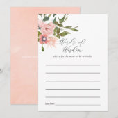 Rose Gold und Rosa Brautparty Beratung Hinweiskarte (Vorne/Hinten)