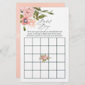 Rose Gold und Rosa Brautparty Bingo (Vorne/Hinten)
