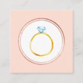 Rose Gold und rosa Diamant Hochzeitsplaner Quadratische Visitenkarte (Vorderseite)