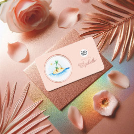 Rose Gold und Rosa Eleganter Event-Planer Visitenkarte