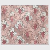 Rose Gold und Rosa Französischer Wein Thema Geschenkpapier (Flach)