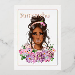 Rose Gold und Rosa Geburtstagsparty Folieneinladung