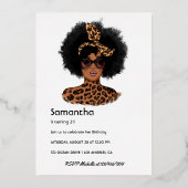 Rose Gold und Rosa Geburtstagsparty Folieneinladung (Rückseite)