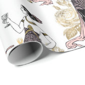 Rose Gold und Rosa Geschenkpapier (Rolleneckpunkt)
