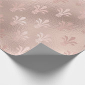 Rose Gold und Rosa Lilie Geschenkpapier (Ecke)