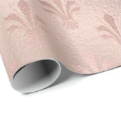 Rose Gold und Rosa Lilie Geschenkpapier (Rolleneckpunkt)
