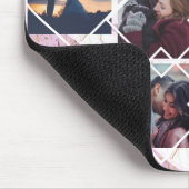 Rose Gold und rosa Marmor Personalisierter Individ Mousepad (Ecke)