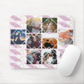 Rose Gold und rosa Marmor Personalisierter Individ Mousepad (Mit Mouse)