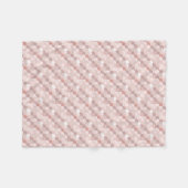 Rose Gold und Rosa Muster Fleecedecke (Vorderseite (Horizontal))