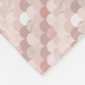 Rose Gold und Rosa Muster Fleecedecke (Ecke)