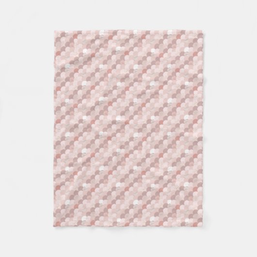 Rose Gold und Rosa Muster Fleecedecke (Vorderseite)