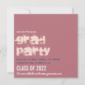 Rose Gold und Rosa Nautischer Abschluss Foto Einladung (Rückseite)