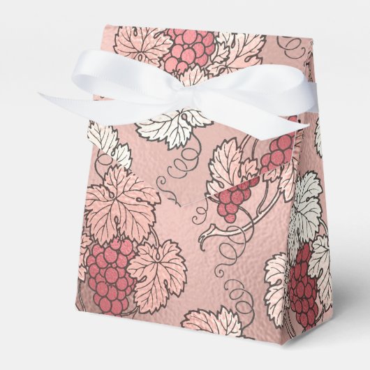 Rose Gold und Rosa Weine Geschenkschachtel (Vorderseite)