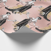 Rose Gold und Rosa Weinkultur und Erde Geschenkpapier (Ecke)