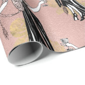 Rose Gold und Rosa Weinkultur und Erde Geschenkpapier (Rolleneckpunkt)