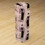 Rose Gold und Rosa Weinkultur und Erde Weinbox<br><div class="desc">Rose Gold und rot rosa Paris Vintagen Wein Art Nouveau Muster Packpapier.</div>