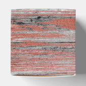 Rose Gold und rustikales Holz Monogramm und erste Geschenkschachtel (Oben)