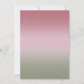 Rose Gold und Sage Green Blend Star Lights Einladung (Rückseite)