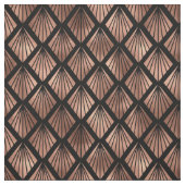 Rose Gold und Schwarz Art Deco Diamant Muster Stoff (Muster)