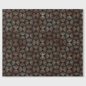 Rose Gold und Schwarz Art Deco Muster Geschenkpapier (Flach)