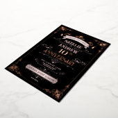 Rose Gold und Schwarz Elegant Folieneinladung (Gedreht)