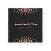 Rose Gold und Schwarz, elegante Personalisierte Ho