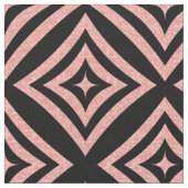 Rose Gold und Schwarz Geometrie Muster Stoff (Nahaufnahme)