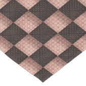 Rose Gold und Schwarz Geometrisches Muster Kurzer Tischläufer (Ecke)