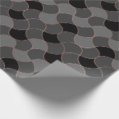 Rose Gold und Schwarz Geschenkpapier (Ecke)